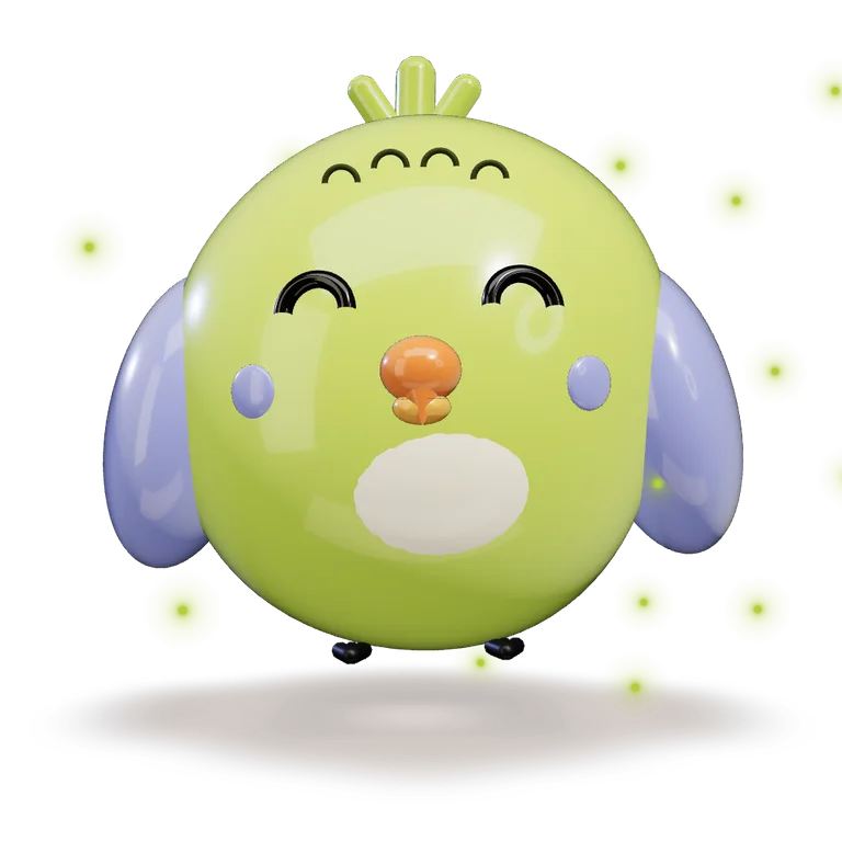 Meenu the budgie celebrating